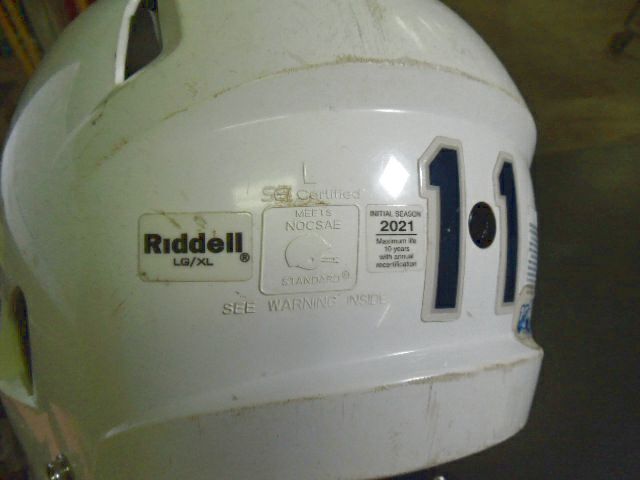 Load image into Gallery viewer, Used Riddel Victor-i Youth Football Helmet Size L/XL Last Cert 2021
