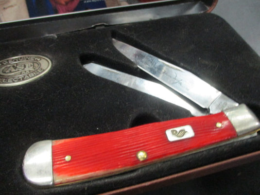 Used John Wayne Dark Red Bone Trapper W/Jewel Case