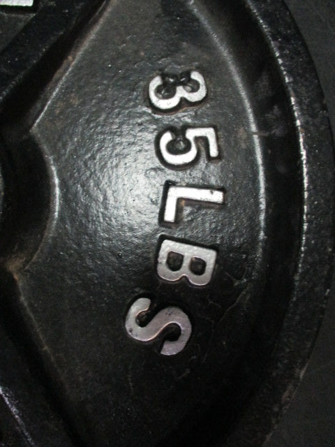 Used Starndard Barbell 35LB Cast Iron Weight Plate