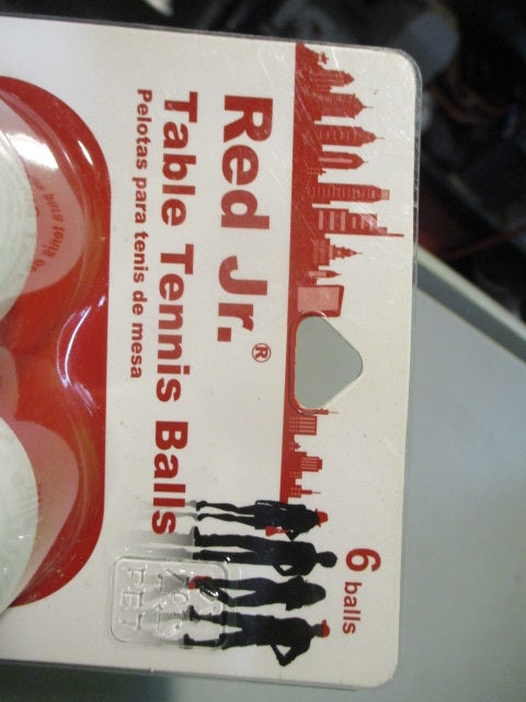 Load image into Gallery viewer, Red Jr Pack Of 6 Table Tennis Balls
