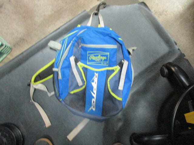 Load image into Gallery viewer, Used rawlings Raptor Blue Baseall backpack EQUIPMENT BAG
