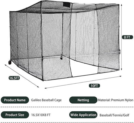 Used Gagalileo Portable Outdoor Softball Baseball Batting Hitting