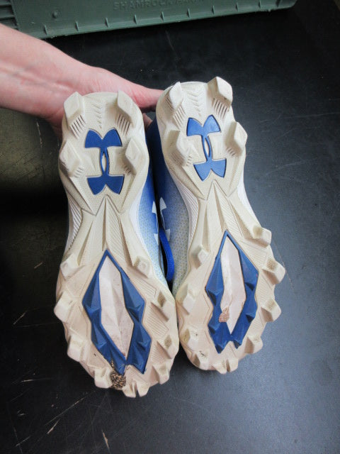 Load image into Gallery viewer, Used Under Armour Spotlight Franchise 4.0 RM Football Cleats - Size Youth
