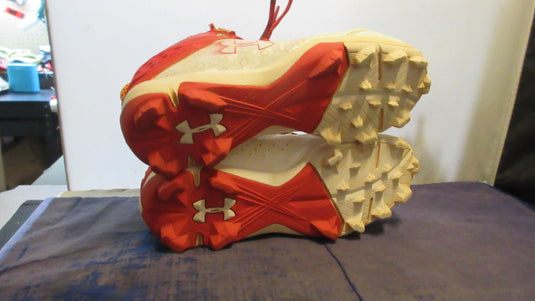 Used Under Armour Harper 8 TPU Cleats Youth Size 4 - wear on ankles