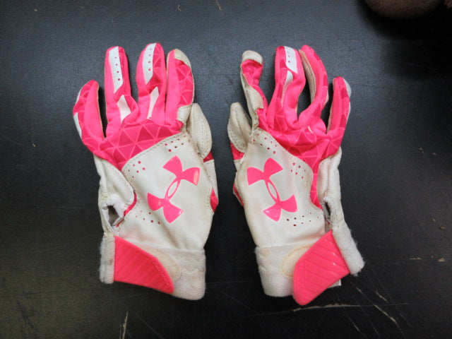 Load image into Gallery viewer, Used Under Armour Radar Softball Batting Gloves - Size Youth Medium
