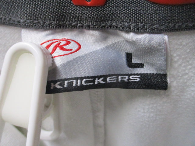 Load image into Gallery viewer, Used Rawlings White &amp; Black Piping Knicker Bottom Pants Adult Size Large - wear
