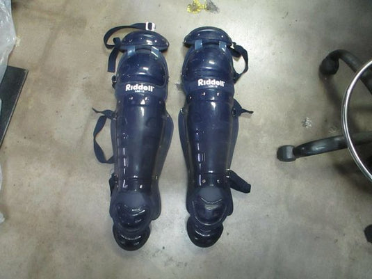 Used riddell Catchers Shin Guards LG2-12 Navy