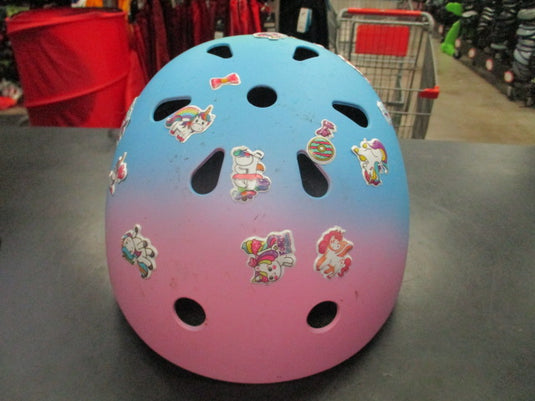 Used Unicorn Sticker Kids Bike Helmet Size Small