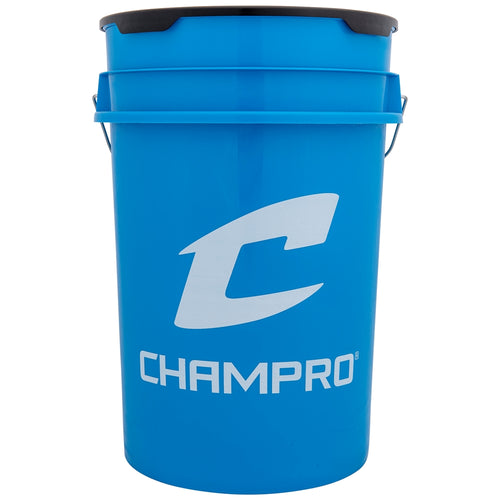 New Champro 6-Gallon Ball Bucket w/ Lid - Optic Blue