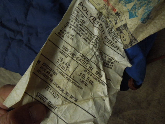 Vintage REI Single Person Mummy Style Sleeping Bag with Carry Bag