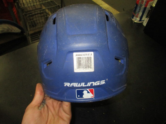 Used Rawlings Rev A Jr Batting Helmet With Cheek Guard in Blue Size 6 3/8 -7 1/8