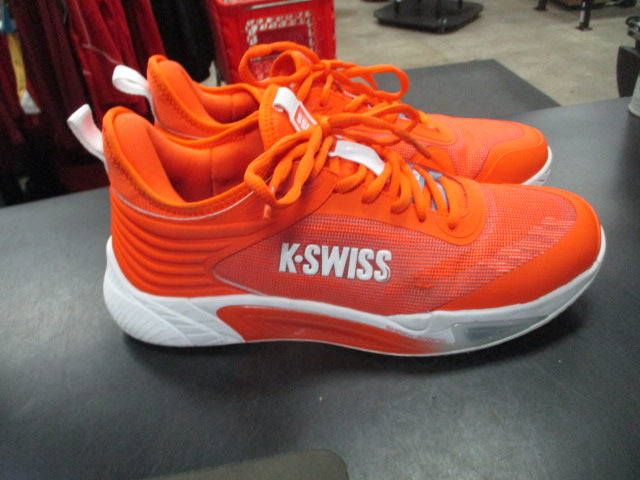 Load image into Gallery viewer, Used K-Swiss Orange Size 11 Pickle Ball shoes
