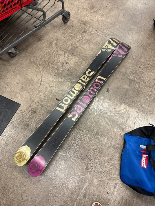 Used Salomon Lady 161 Twin Tip Park All-Mountain Freeride Ladies Skis Size 161cm