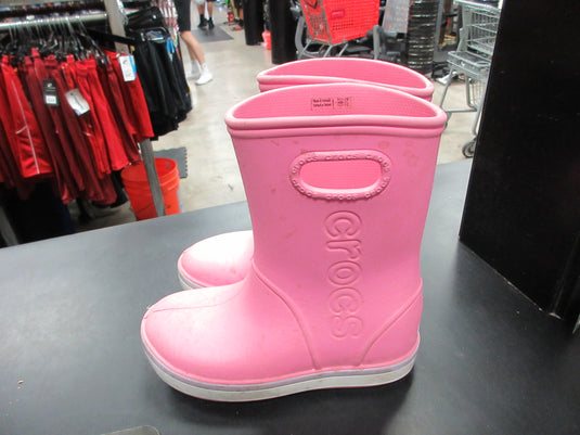 Used Crocs Pink Size 1 Rain Boots