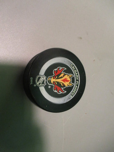Used Calgary Flames Official NHL Puck