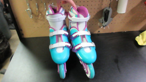 Used V-Tech 500 Women's Inline Skates with Adjustable Sizing Size 6-9 - Blue