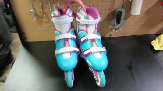 Used V-Tech 500 Women's Inline Skates with Adjustable Sizing Size 6-9 - Blue