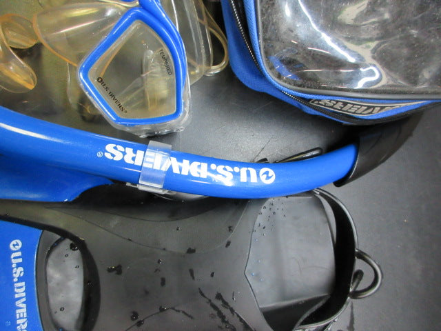 Load image into Gallery viewer, Used U.S Divers Trek Admiral LX Snorkel Set - Size Small 4-7
