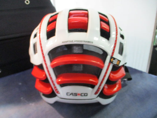 Used Casco SPEEDairo White Bicycle Helmet w/ Visor Size Medium (54-59cm)