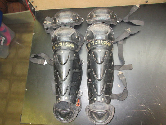 Used All-Star Catchers Shin Guards - Size 9-12