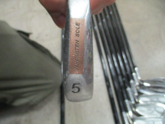 Used Pure Spin Diamond Face Tungsten Sole Iron Set 4-10,LW,SW - RH