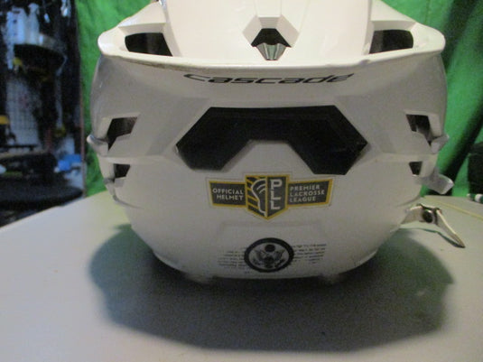 Used Cascade XRS Pro White Adjustable Lacrosse Helmet