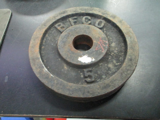 Used BFCO 5LB Standard Weight Plate