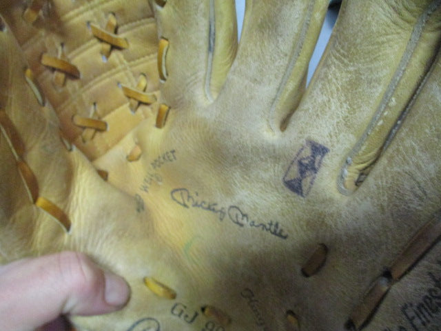 Load image into Gallery viewer, Vintage Rawlings Mickey Mantle Leather Baseball Glove
