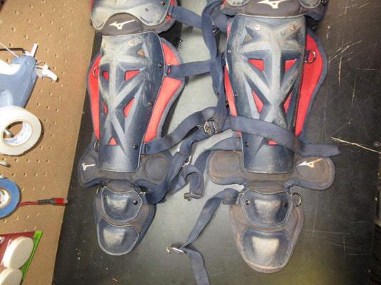 Used Mizuno Samurai Catcher's Shin Guards - Size Youth 14.5"