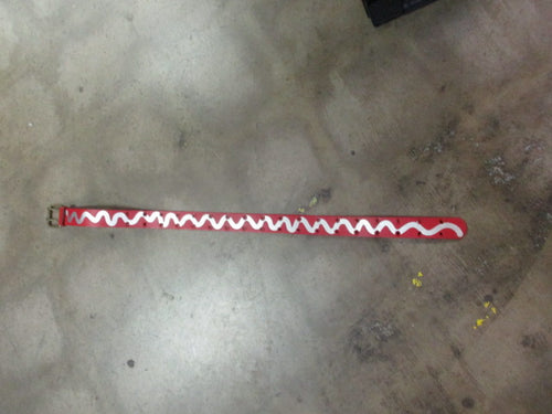 Used Belt Red with Silver Stripe