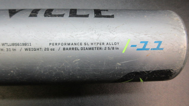 Load image into Gallery viewer, Used Louisville Slugger Solo 619 31" -11 USA Alloy Baseball Bat
