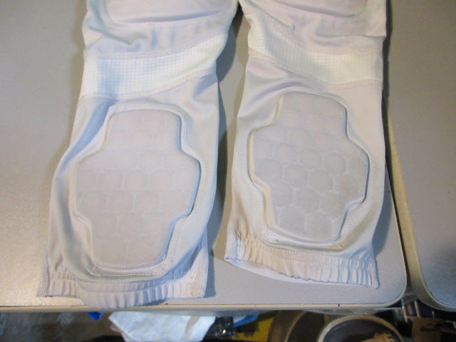Load image into Gallery viewer, Used Under Armour 7-Pad Integrated White Youth Large Practice Pants
