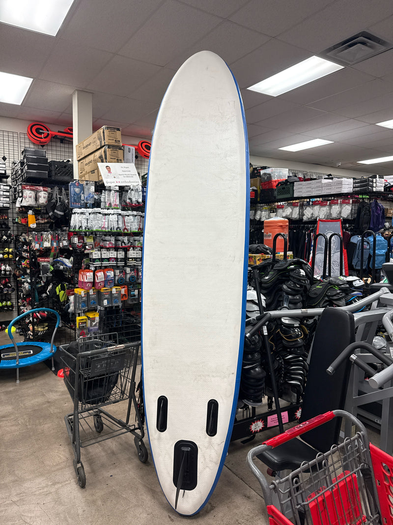 Load image into Gallery viewer, Used Inflatable Paddle Board 12 x 2 x .5 ft With Bottom Fins and Carry Bag
