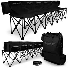 New PowerNet 6 Seater Team Bench - Black