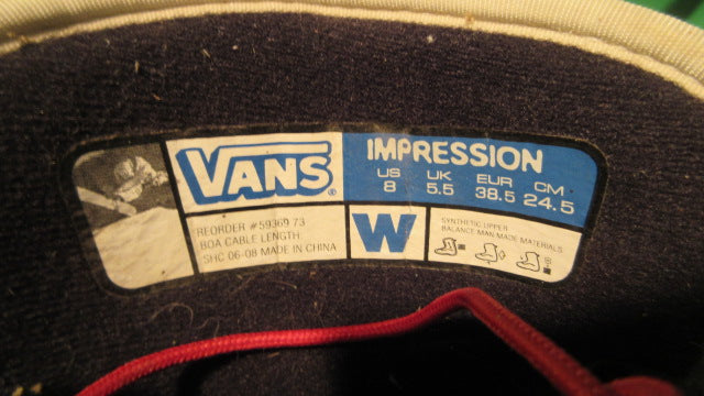 Load image into Gallery viewer, Used Vans Impression Size Womens 8 Snowboard Boots
