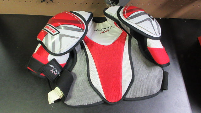 Load image into Gallery viewer, Used Bauer XV1 Senior Hockey Shoulder Pads Size Medium -  White/Red
