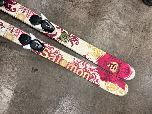 Used Salomon Lady 161 Twin Tip Park All-Mountain Freeride Ladies Skis Size 161cm