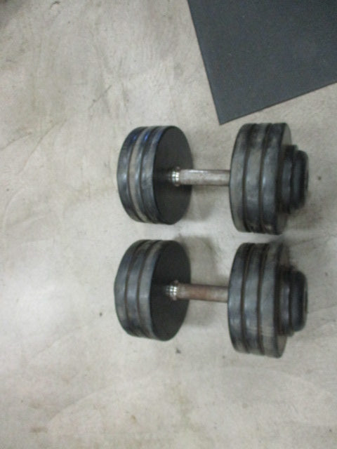 Load image into Gallery viewer, Used Intek 70 LB Rubber Dumbbell - PAIR
