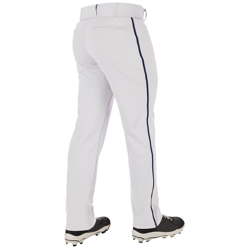 Load image into Gallery viewer, Champro Triple Crown White Open Bottom Baseball Pants w/ Black Piping Yth Large
