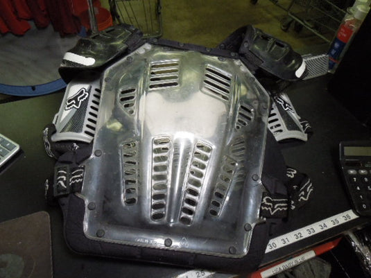Heavy Use FOX Racing Youth Roost Moto Chest Protector Has Crack Front Middle