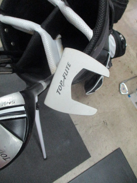 Used Top Flite Stainless Complete set w/ Bag and Putter RH