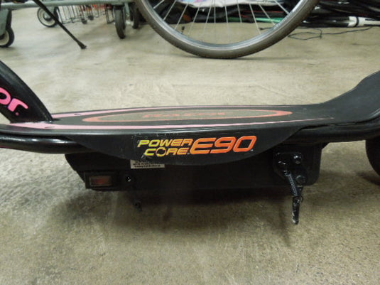 Used Razor Power Core E90 Electric Scooter with Charger Battery is Weak