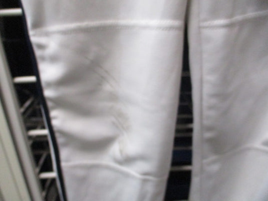 Used Champro Open Bottom Baseball Pants White w/ Navy Piping Size Youth Small
