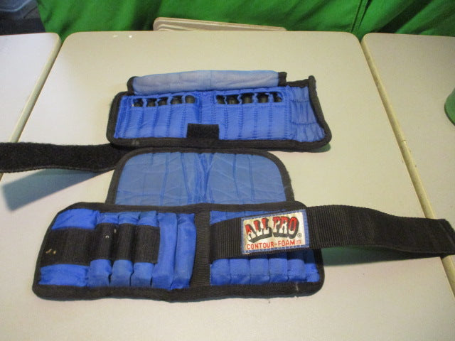 Load image into Gallery viewer, Used All Pro Blue Ankle Wrist Weight Set 5 lb Pair 2.5 lbs each

