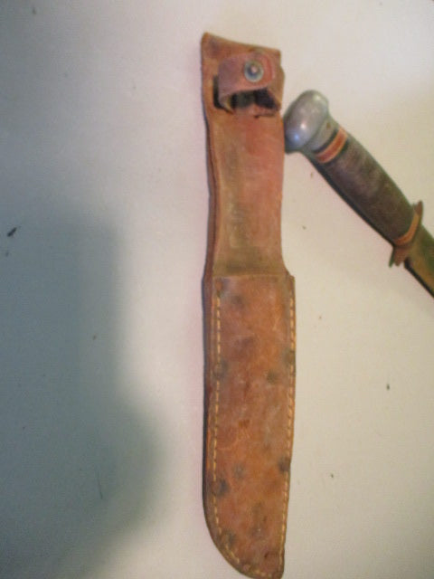 Used Vintage Hunting Knife W/ Holder