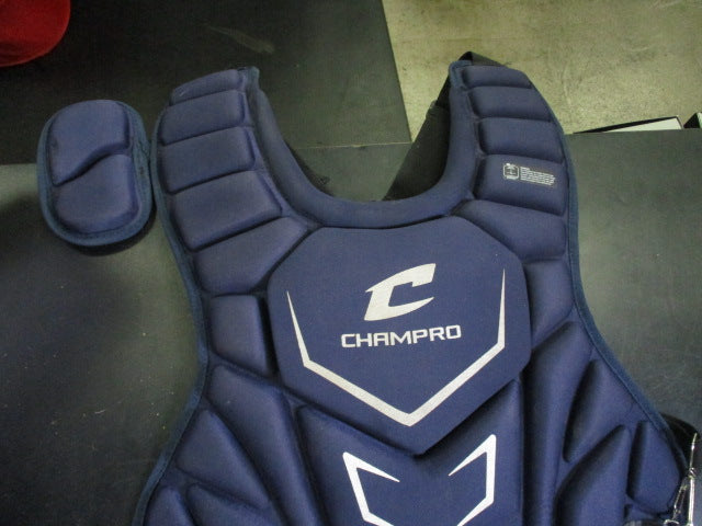 Load image into Gallery viewer, Used Champro Optimus MVP+ NOCSAE Cert Chest Protector Size Intermidiate in Navy
