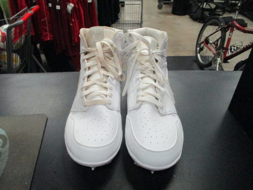 Used Nike Men's Jordan 1 Mid TD White/Grey Fog-White Mid FJ6805-101 Sz 14