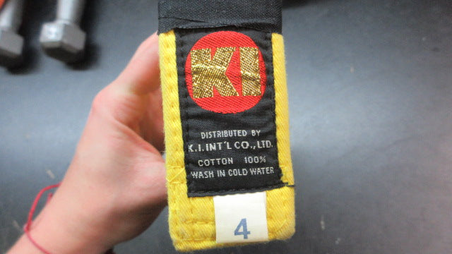 Load image into Gallery viewer, Used KI Yellow Karate Belt - Size 4
