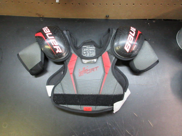 Load image into Gallery viewer, Used Bauer Lil Sport Hockey Shoulder Pads - Size Youth Small
