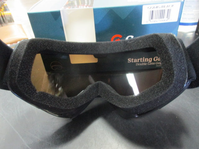Load image into Gallery viewer, New Gordini Junior Starting Gate Double Lens Goggles - Black/Gold
